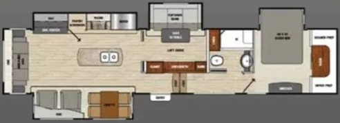 41' 2018 Coachmen Brookstone 395RL w/4 Slides Floorplan