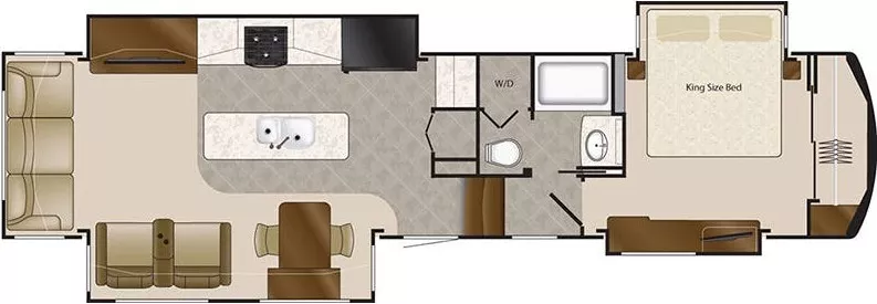 39' 2020 Drv Mobile Suites 38RSSA w/4 Slides Floorplan