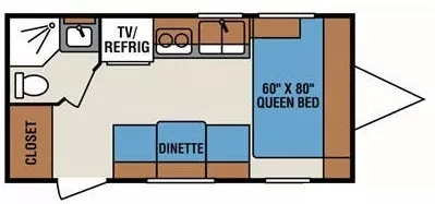 17' 2013 K-Z Sportsmen Classic 170 Floorplan