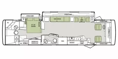 36' 2014 Tiffin Allegro Open Road 36LA w/2 Slides Floorplan