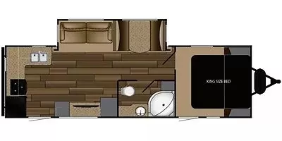 31' 2018 Cruiser RV Radiance Ultra Lite 25RK w/Slide Floorplan