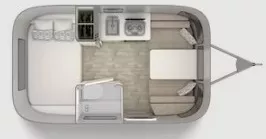 15' 2020 Airstream Bambi 16RB Floorplan