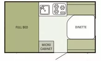 16' 2015 Starcraft Comet 1232 Floorplan