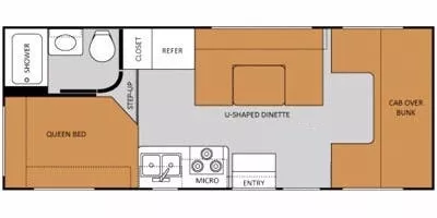 24' 2012 Thor Freedom Elite 23U Floorplan