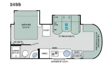 25' 2017 Thor Citation 24SS w/2 Slides Floorplan