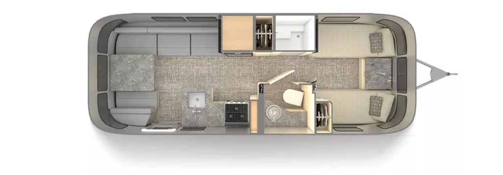 25' 2023 Airstream Flying Cloud 25FBT Floorplan