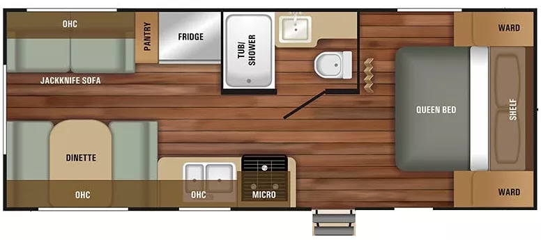 25' 2018 Starcraft Autumn Ridge 21FB Floorplan