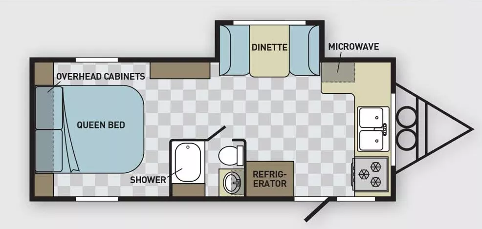 26' 2018 Riverside RV Mt McKinley 197FK w/Slide Floorplan