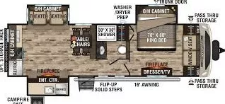 32' 2020 Venture RV Sporttrek 293VRK w/3 Slides Floorplan