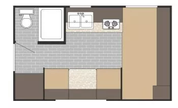16' 2020 Sunset Park Sun-Lite Sport 16BH - Bunk House Floorplan