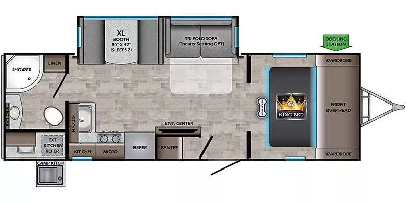 30' 2023 Crossroads Sunset Trail Super Lite 253RB w/Slide Floorplan