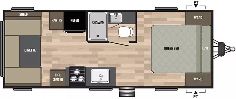 25' 2021 Keystone Springdale 2020RD Floorplan