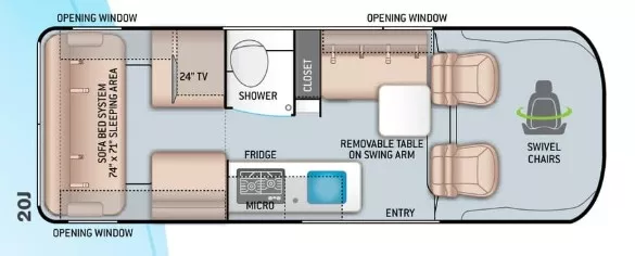 21' 2025 Thor Sequence 20J Floorplan