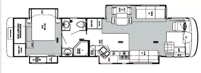 40' 2005 Newmar Dutch Star 4023 350hp Cummins w/4 Slides Floorplan