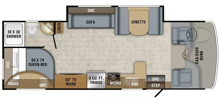 29' 2019 Jayco Redhawk 25R w/Slide Floorplan