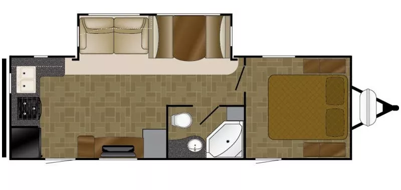 30' 2018 Heartland Wilderness Ultralight 2575RK w/Slide Floorplan