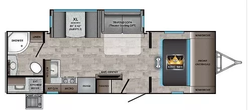29' 2022 Crossroads Sunset Trail Super Lite 253RB w/Slide Floorplan