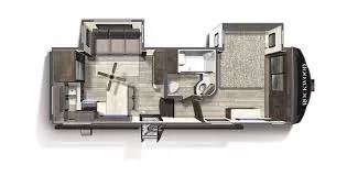 28' 2022 Forest River Rockwood Ultra Lite 2442BS w/2 Slides Floorplan
