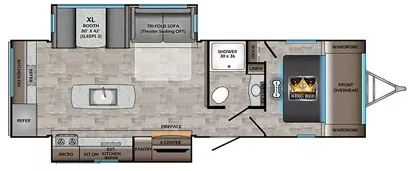 32' 2023 Crossroads Sunset Trail Super Lite 285CK w/Slide Floorplan