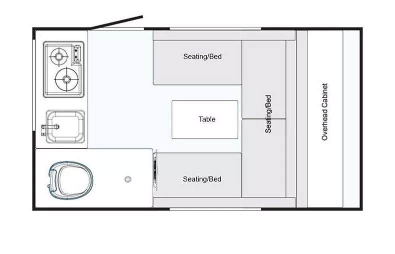 15' 2017 Nucamp RV T@B 320-S Floorplan