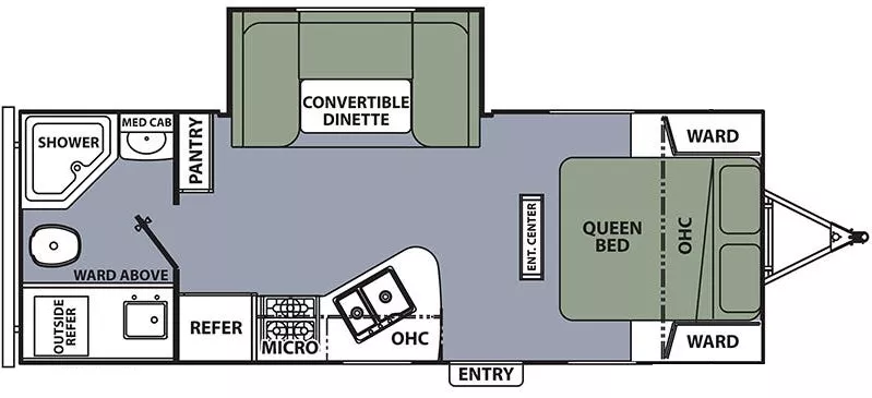24' 2017 Coachmen Apex 215RBK w/Slide Floorplan
