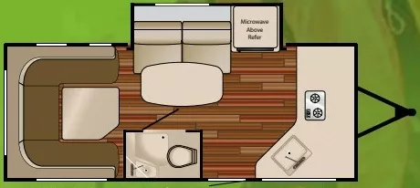 19' 2011 Heartland Mpg 185 w/Slide Floorplan