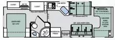 32' 2019 Thor Chateau 31W w/Slide Floorplan