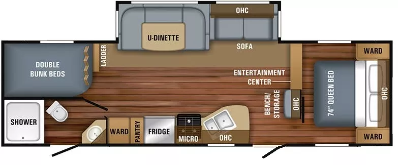 33' 2019 Jayco Jay Flight 28BHBE w/Slide Floorplan