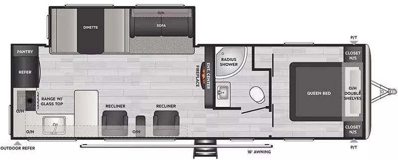 34' 2021 Keystone Springdale 293RK w/Slide Floorplan