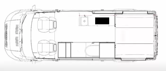 19' 2023 Custom Coach Creation RAM 2500 Floorplan