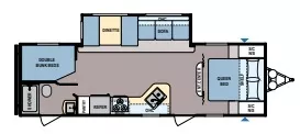 30' 2019 Coleman Lantern 263BH w/Slide - Bunk House Floorplan
