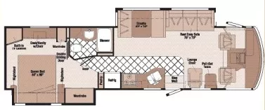 35' 2005 Itasca Suncruiser 35U w/2 Slides Floorplan