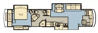 42' 2006 Newmar Dutch Star 4320 400hp Cummins w/4 Slides Floorplan