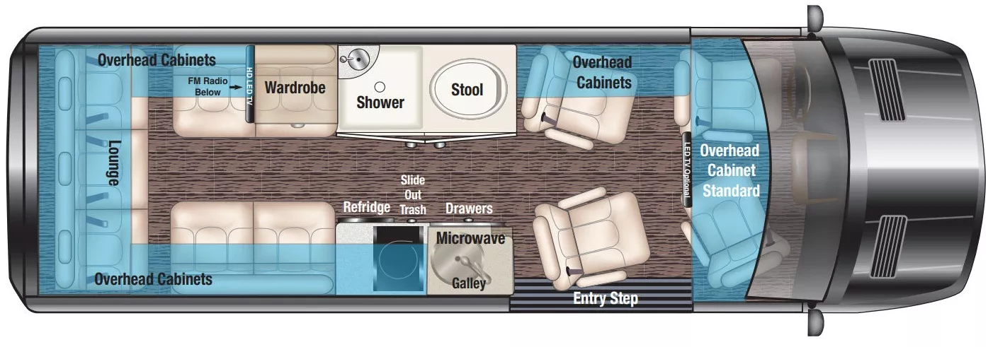 24' 2019 Midwest Automotive Design Passage 3500 PASSAGE 170EXT Floorplan