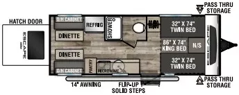 23' 2022 Kz Escape Hatch E 20 Floorplan