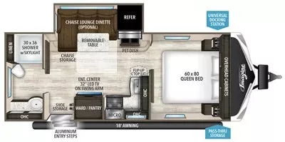26' 2019 Grand Design Imagine 2150RB w/Slide Floorplan