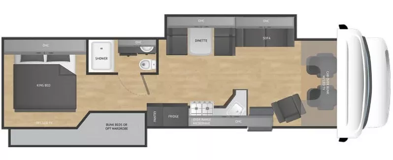 36' 2024 Nexus Wraith 35F w/2 Slides - Bunk House Floorplan