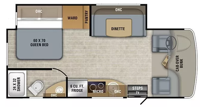 25' 2019 Jayco Melbourne Prestige 24LP w/Slide Floorplan
