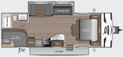 32' 2024 Jayco Jay Flight Slx 261BHS w/Slide - Bunk House Floorplan