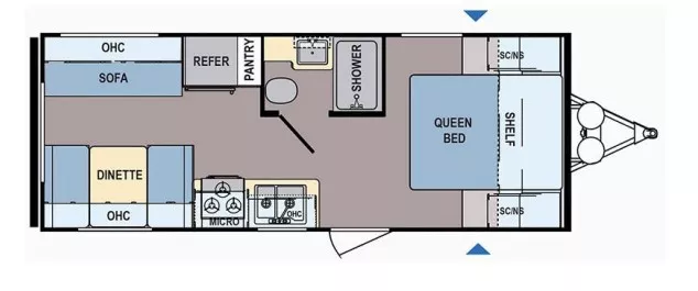 24' 2018 Coleman Lantern 202RD Floorplan