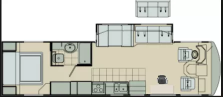 34' 2004 Damon Daybreak 3270 w/Slide Floorplan