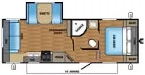 28' 2017 Jayco Jay Flight Slx 245RLSW w/Slide Floorplan