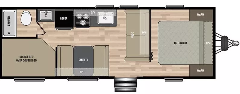 28' 2020 Keystone Springdale 20th Anniversary 260BH Floorplan