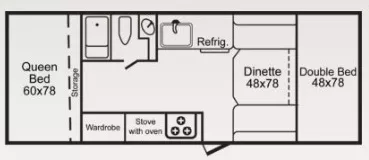 23' 2006 Trailmanor 2720 Floorplan