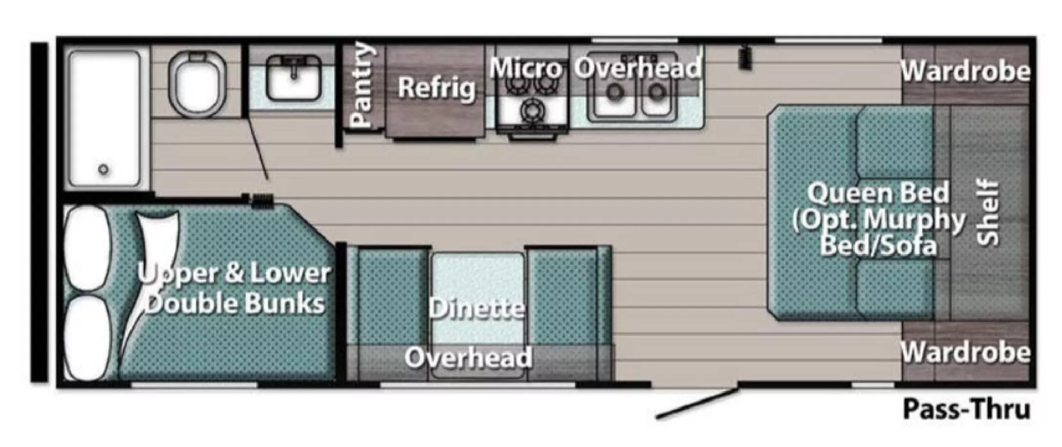 24' 2021 Gulf Stream Kingsport 248BH Floorplan