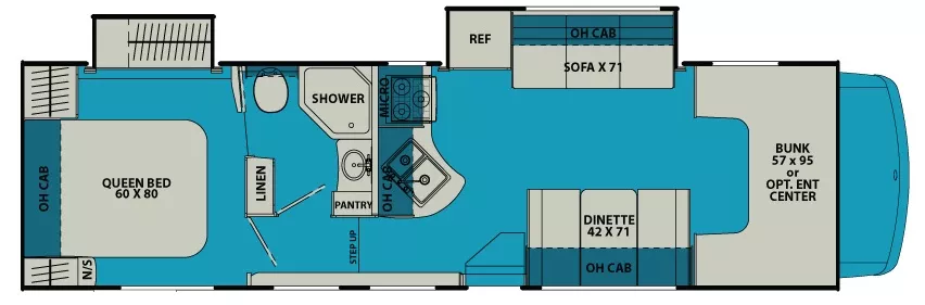 32' 2020 Coachmen Leprechaun 317SA Floorplan