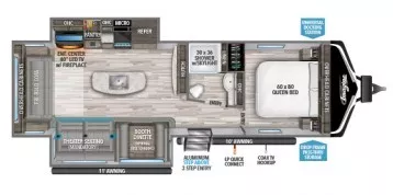 34' 2021 Grand Design Imagine 2970RL w/2 Slides Floorplan