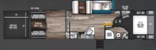 39' 2020 Forest River Cherokee Wolf Pack 315PACK12 w/Slide & Generator  - Toy Hauler Floorplan