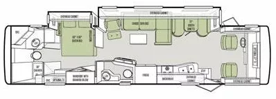38' 2013 Tiffin Allegro Open Road 36LA w/2 Slides Floorplan