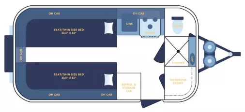 17' 2016 Casita Independence Deluxe 17 Floorplan